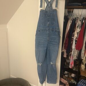 XL celebrity pink women’s denim overall